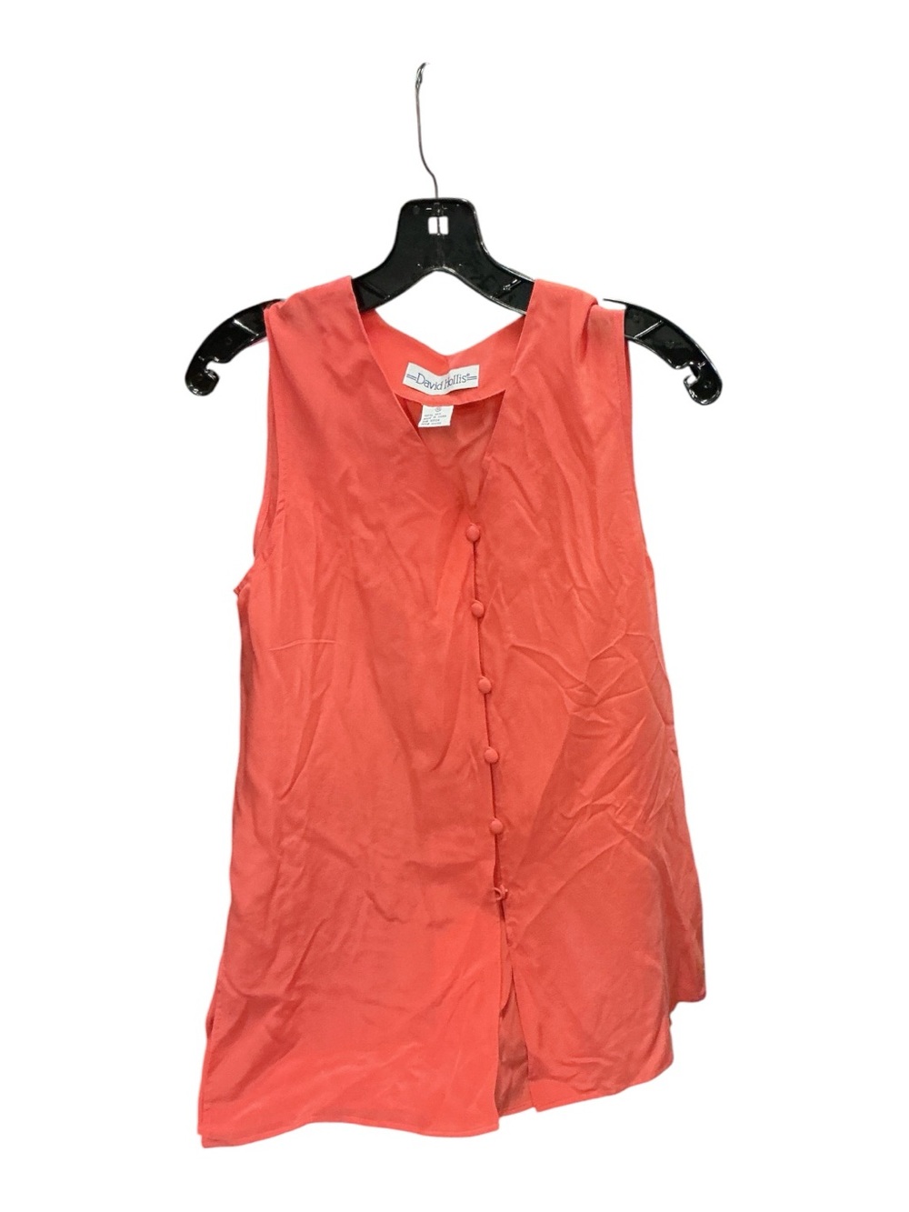 David Hollis Coral Button-Front Sleeveless Camisole
